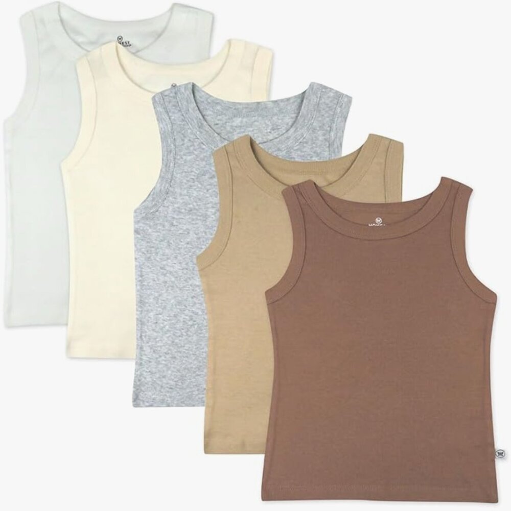 HonestBaby Unisex- Baby Sleeveless Muscle T-Shirts, 100% Organic Cotton